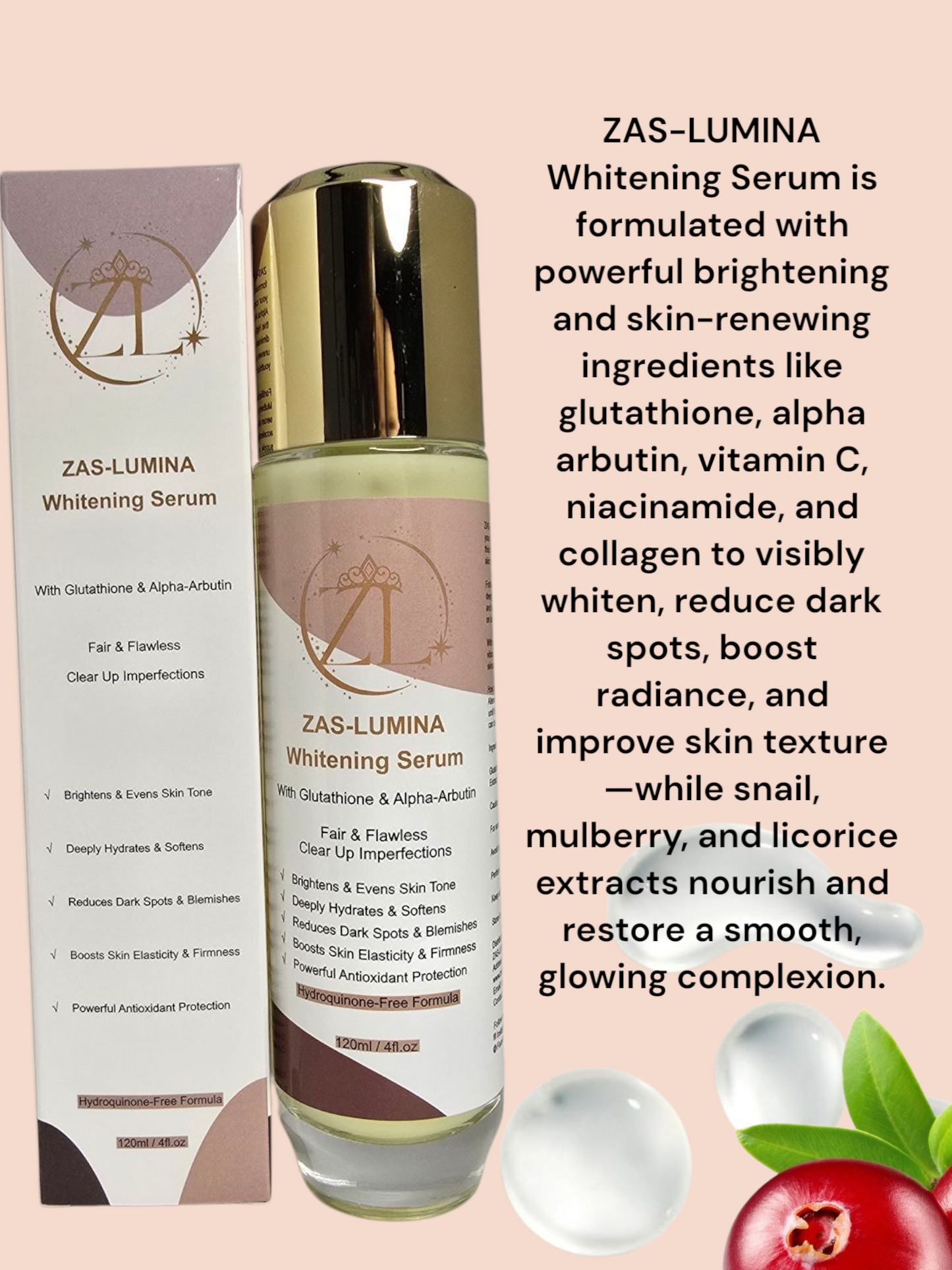ZAS-LUMINA Glow- boosting, Brightening & Hydrating Body Care.