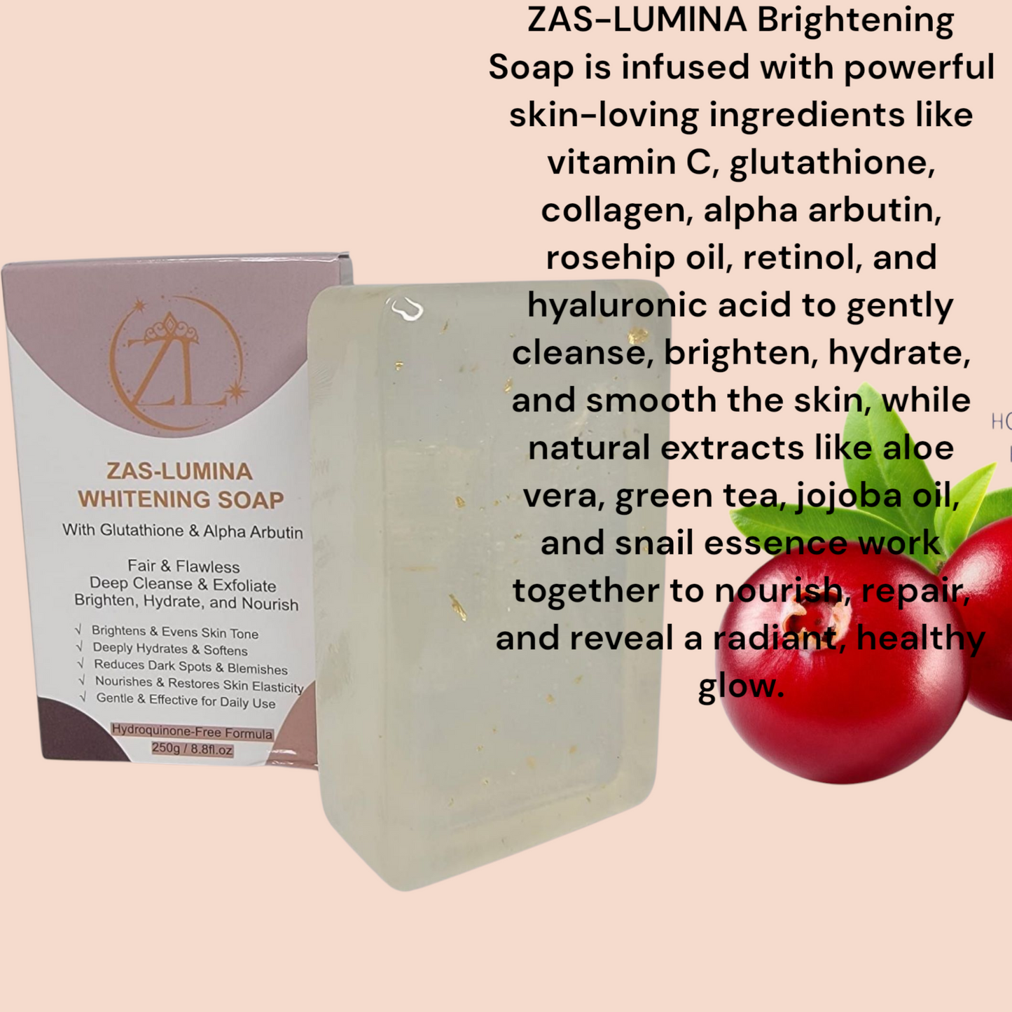 ZAS-LUMINA Glow- boosting, Brightening & Hydrating Body Care.