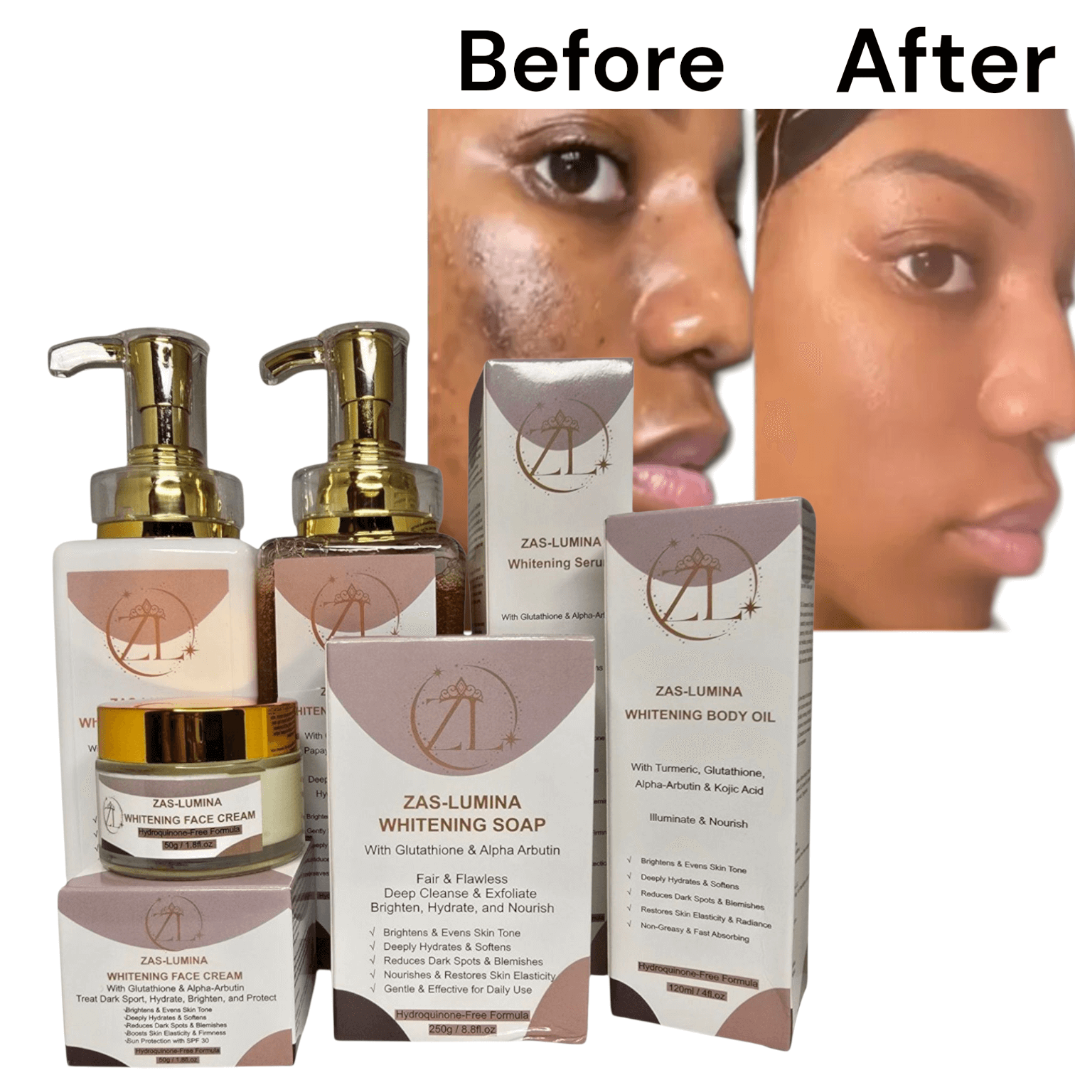 ZAS-LUMINA Glow-Boosting & Brightening Body Care Set – Deep Hydration