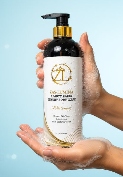 ZAS-LUMINA Beauty Spark Shower Gel. Balanced Glow • Gentle Cleansing • Brightening Care. (33.8 fl oz)