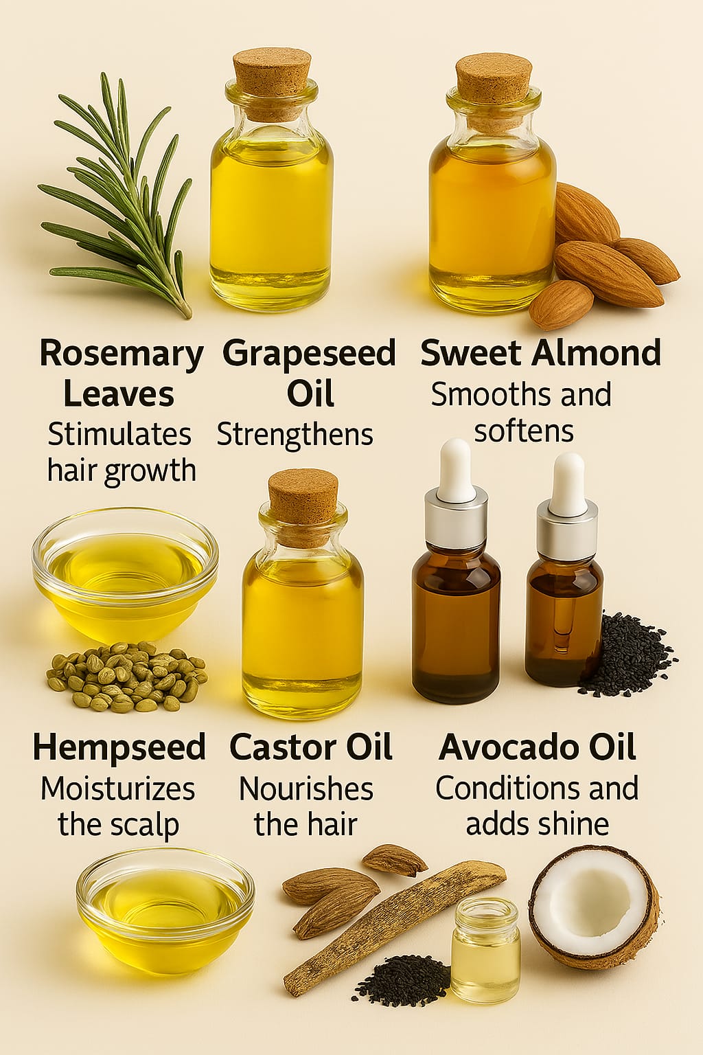 Organic Hair Growth Oil. Natural Formula for Fuller, Healthier Hair, Strengthen, Nourish & Restore Naturally.