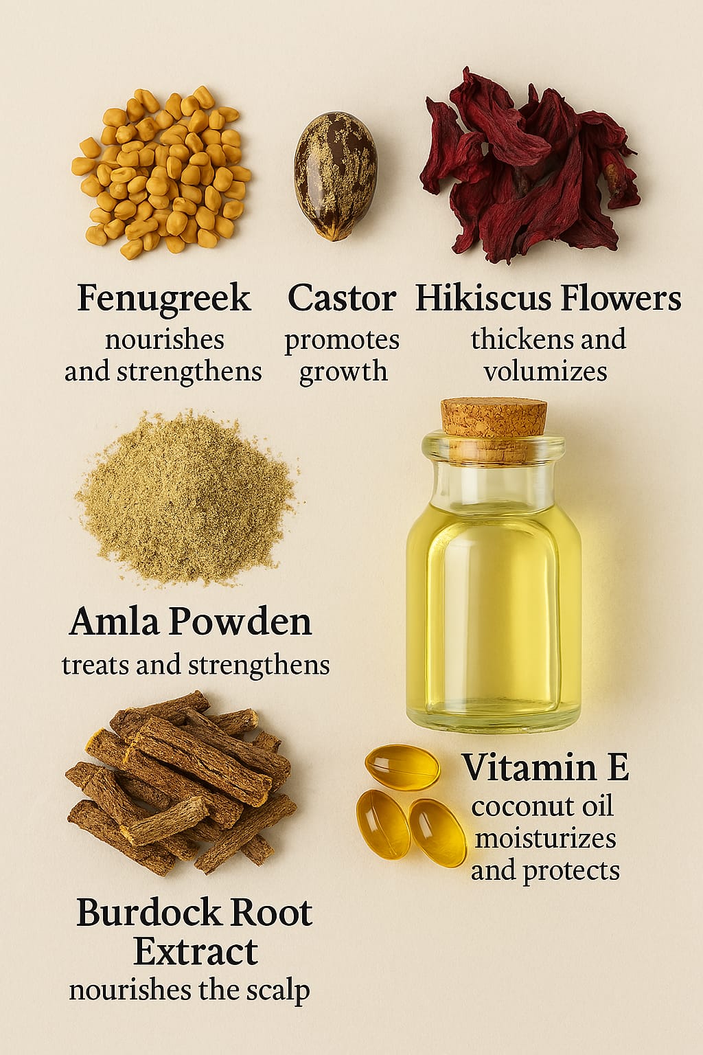 Organic Hair Growth Oil. Natural Formula for Fuller, Healthier Hair, Strengthen, Nourish & Restore Naturally.