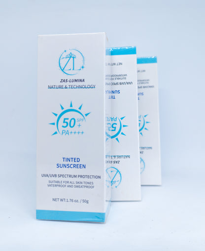 ZAS-LUMINA Tinted Skin Shield – Moisturizing & Sun Protection for All Skin Types and Tones.