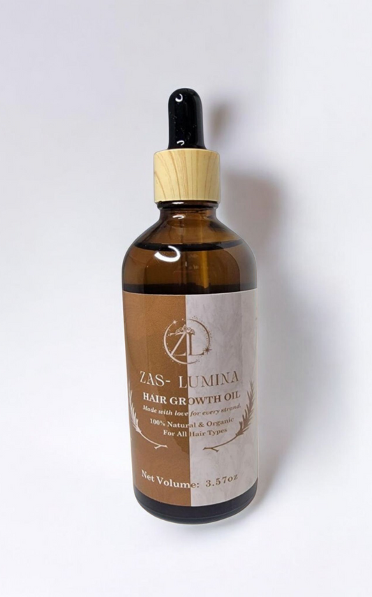 ZAS-LUMINA Hair Growth Oil: Strengthen Roots, Nourish Strands, and Restore Natural Vitality for Fuller, Healthier Hair.