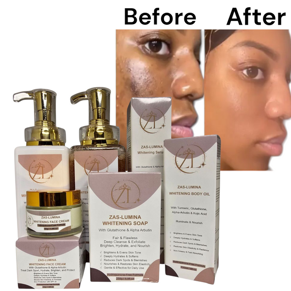 ZAS-LUMINA Glow-Boosting & Brightening Body Care Set – Deep Hydration for Dark Skin