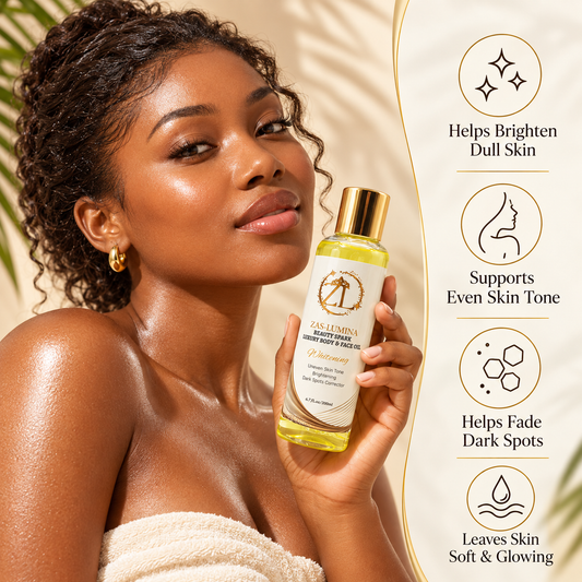 Radiant Glow Face & Body Oil with Glutathione, Vitamin C & Alpha-Arbutin – Brightening & Moisturizing Care for Discoloration, Uneven Tone & Radiant-Looking Skin