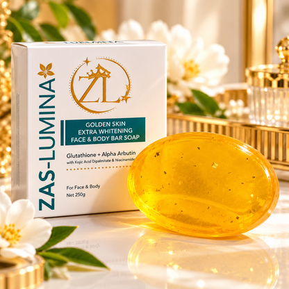 Golden Skin Extra Whitening Face & Body Bar Soap – Deep Cleansing & Brightening Care for Dark Spots, Hyperpigmentation, Discoloration & Uneven Skin Tone, (250g)